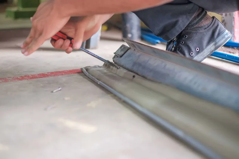 Roller shutter equipment at commercial premises